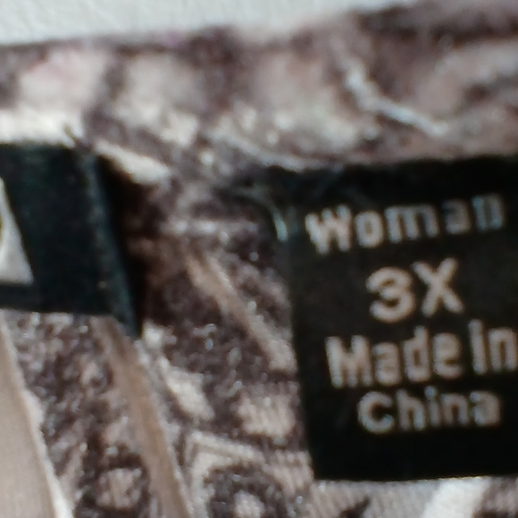 Apt. 9 Black & White Graphic Velvet Tunic Women's Size 3X Whimsygoth Office - Picture 4 of 6